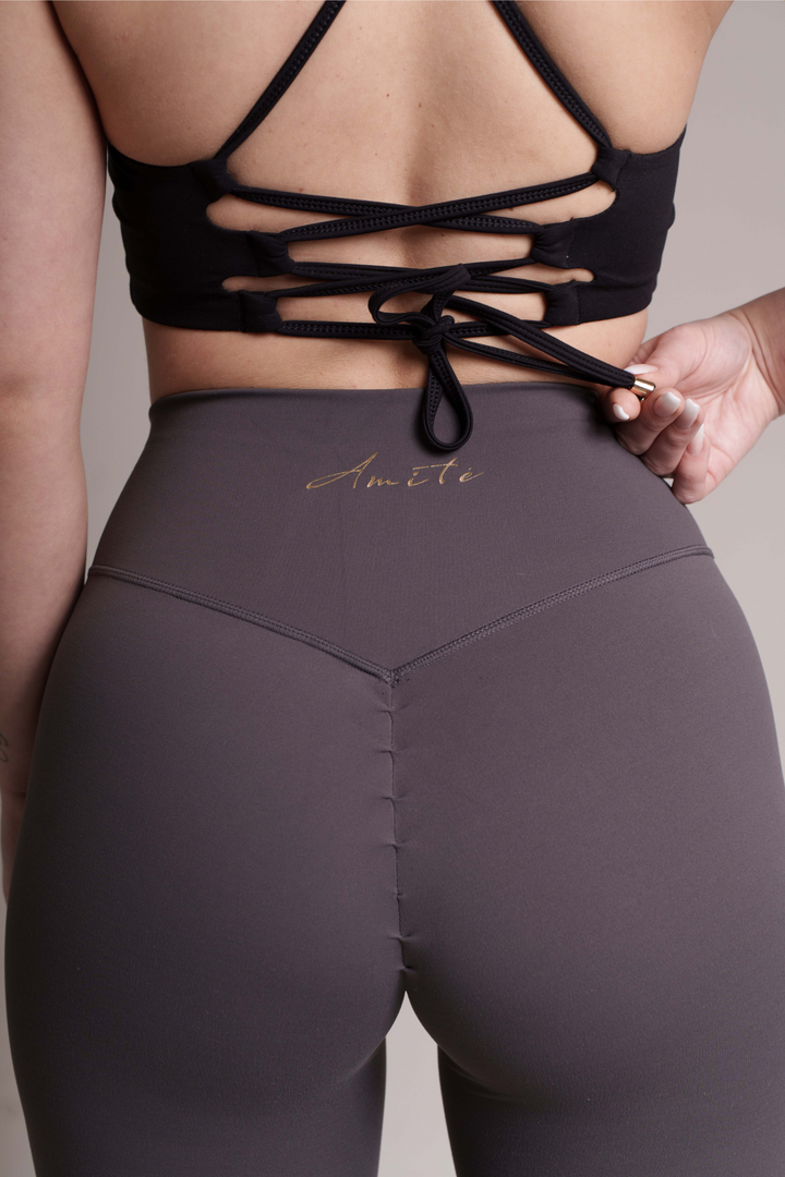 Ribbon leggings Gray